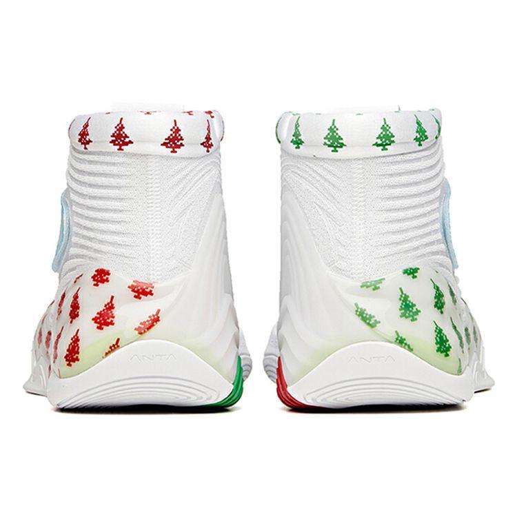 Anta KT6 Thompson Durable Non-Slip High-Top Basketball Shoes Men sneaker White Red Green 112111101-2