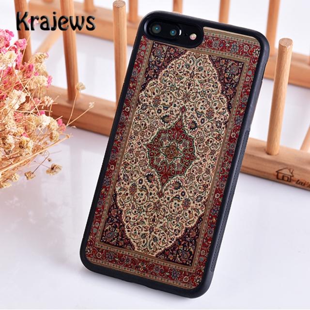 

Чехол для телефона Krajews с персидским ковром и цветочным узором для iPhone 14 5 6s 7 8 plus X XR XS 11 12 13 pro max Samsung S21 S22ultra iPhone 13