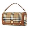Burberry Vintage Check Leather Top Handle Bag, Luxury Gold-Tone Hardware Convertible Crossbody Handbag for Women, Daily Commute & Evening Out 81097871