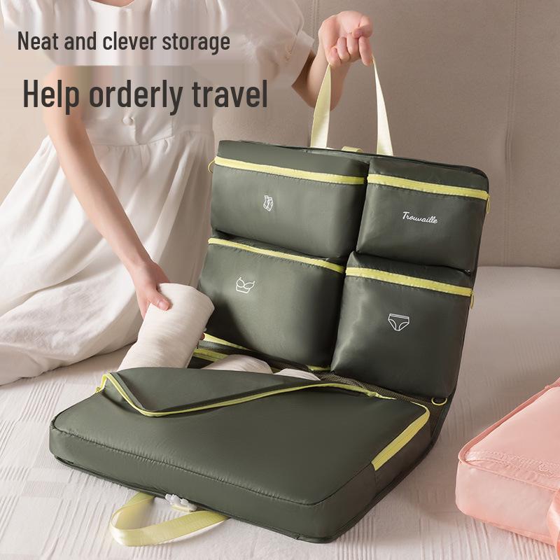 7-in-1 Travel Storage Bag Set - Large Capacity, Multi-Compartment Organizer for Clothes & Sundries