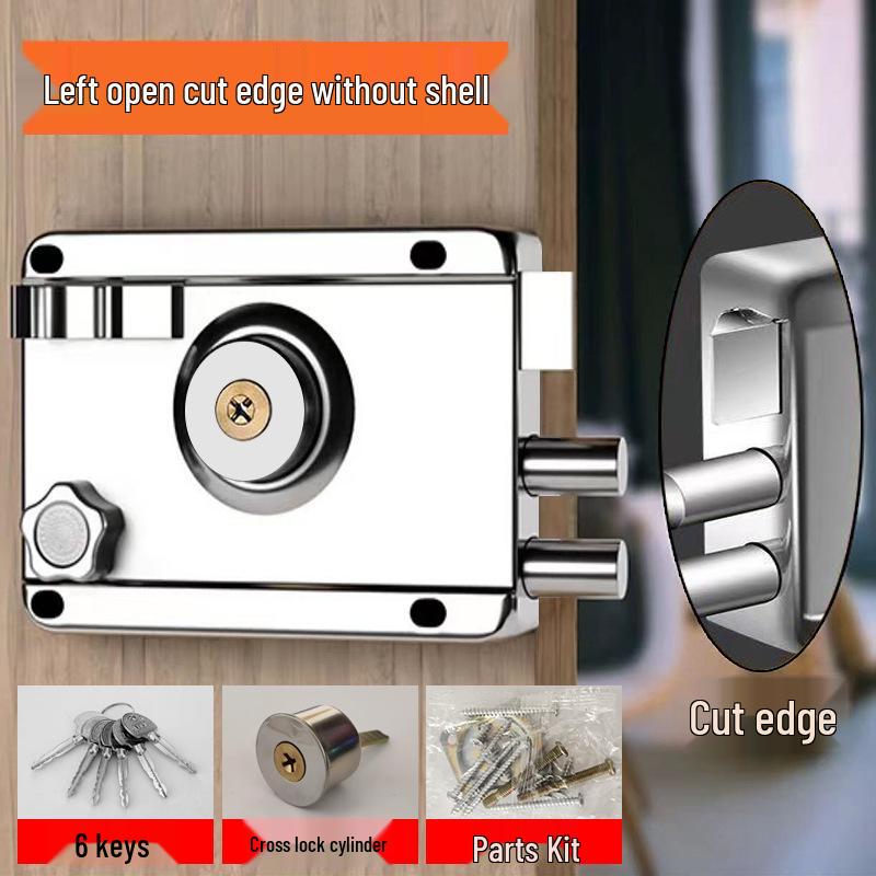 Cerradura de Puerta Antirrobo de Acero Inoxidable Bronce Rojo para Puertas de Madera o Hierro, Uso Doméstico o de Dormitorio, Con Núcleo de Cobre