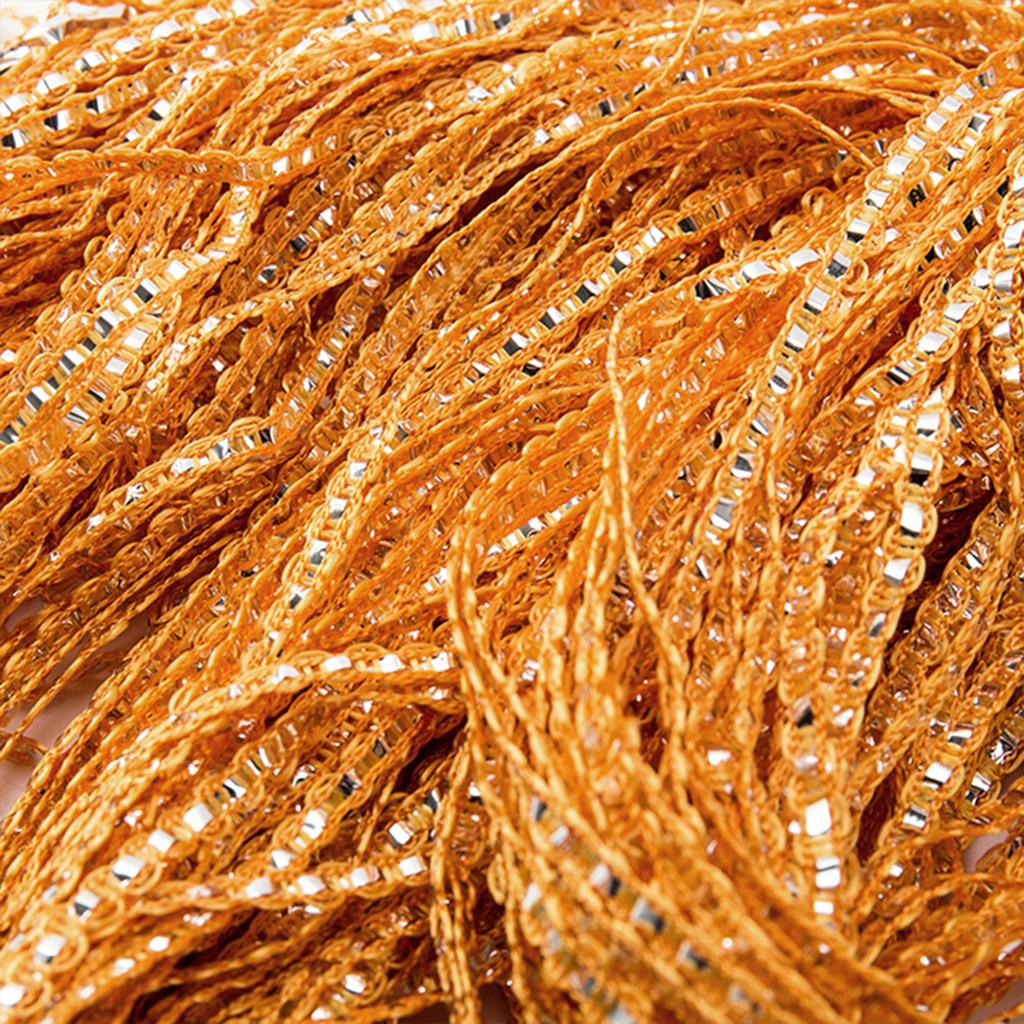 3M*3M Fadenvorhang Quaste Glitzer Fadenvorhang Hängende Perlenvorhänge Glänzender Raumteiler Netz Festival Heimdeko