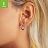 Popular Dachshund Ear Buckles, Cute Animal Vegetarian Ring Earrings S925 Sterling Silver Fashion Ear Jewelry