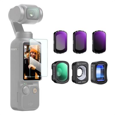 Concept-Objektivfilter-Set für DJI OSMO Pocket 3-Objektiv, 10-fach-Makroobjektiv, Weitwinkelobjektiv, ND8, ND32, ND128, magnetisch, abnehmbar, einfach zu installieren, AGC-optisches Glas