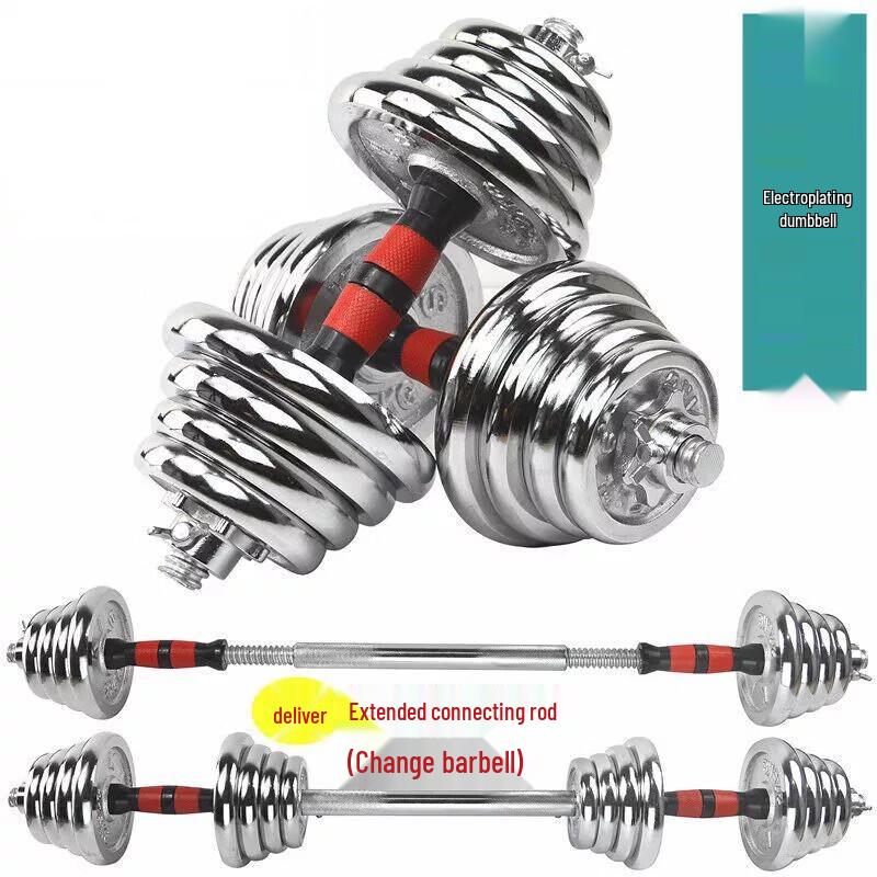 Adjustable Electroplated Cast Iron Dumbbell Barbell Set