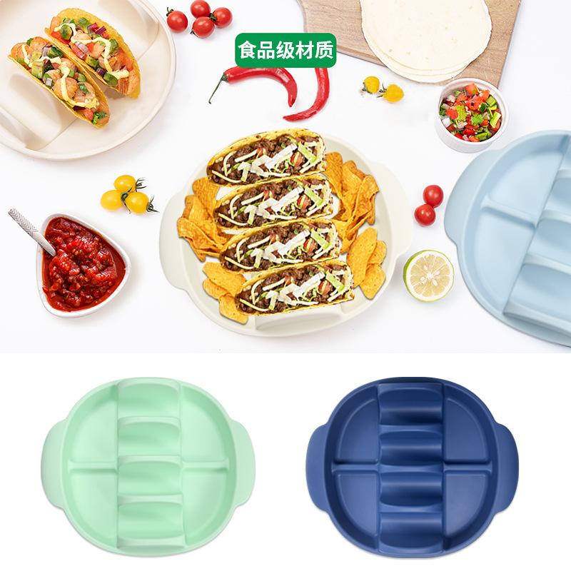 Taco Holder Serving Tray Kitchen Tool Cooking Microwave Use Stand Taco Plate for Picnic Takeout Restaurant Home Gatherings