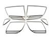 BRIGHTZ Solio MA27S MA37S Edelstahl Türlautsprecherringe, 6-teilig, Satinsilber [SPEAKER-108] 27 37