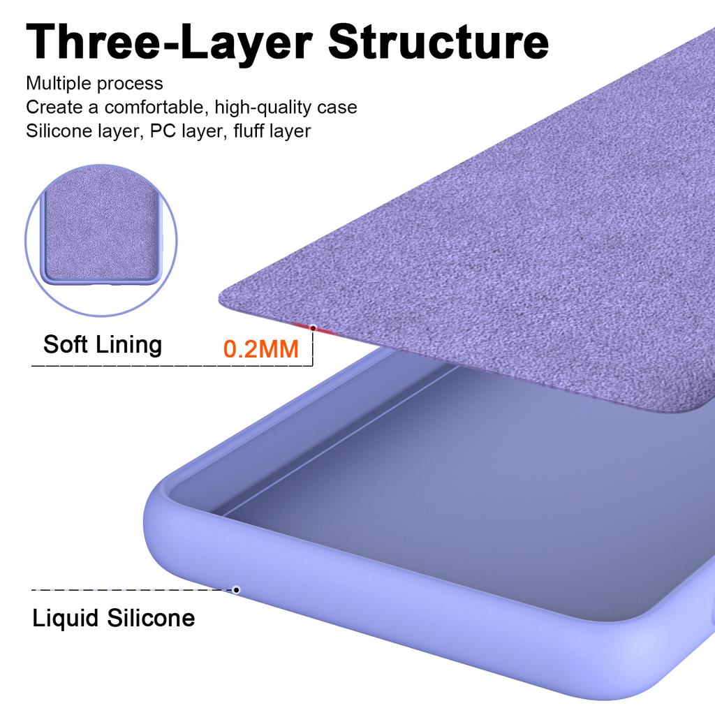 For Honor X7a 5G Fiber Lining Soft TPU Back Cover 2.2mm Thickness Rubberized Phone Case