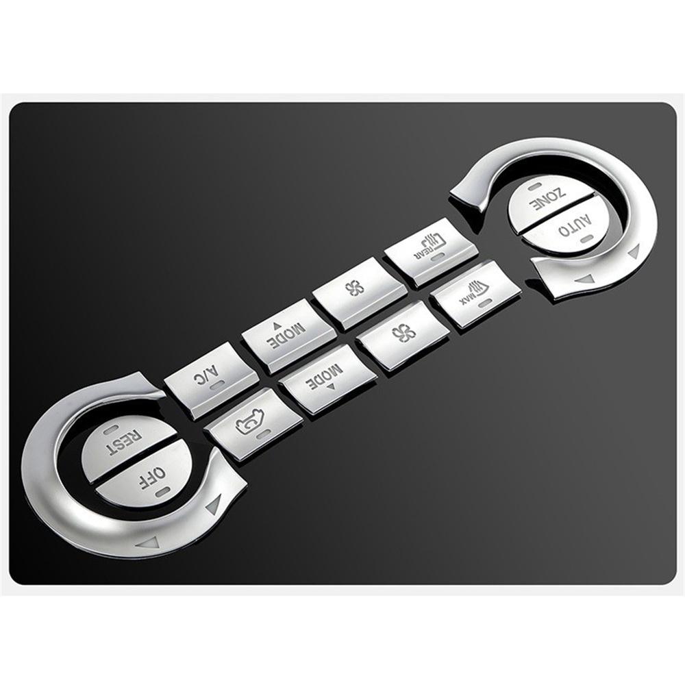 Silver AC Air Condition Button Trim For Mercedes-Benz AMG A35 CLA45 GLA45
