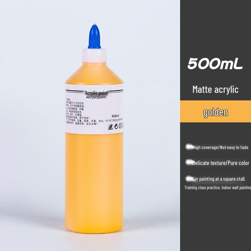 500ml Square Acrylic Paint for Kids' Plaster Dolls and Kindergarten Art Projects