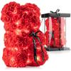 Rose Teddy Bear, Red, Rose Petals 25 Cm, Decoration, Mother's Day Gift