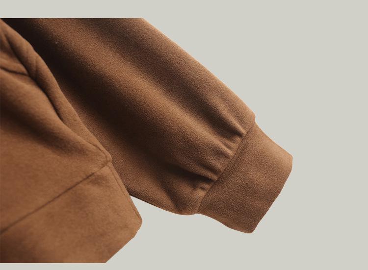 Women's Double-sided Fleece Hoodie: Soft, Fluffy, Stand-up Collar, Loose Fit, Butter-like Texture for Autumn