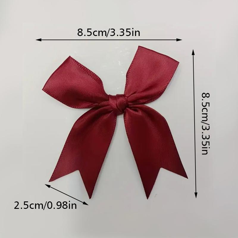 50pcs/bag Ribbon Bows Decoration Handwork DIY Party Decoration Swallowtail Bow Party Decor 85x85mm