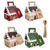 24 Pcs Christmas Gingerbread House Gift Box Paper House Treat Boxes for Holiday Party Favors Cookie Candy Gifts Packaging