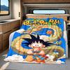 1pz Coperta in Flanella con Stampa Son Goku, Alta Qualità per Tutte le Stagioni, Decorazione per la Casa, Calore e Comfort, Perfetta per Regali di Natale