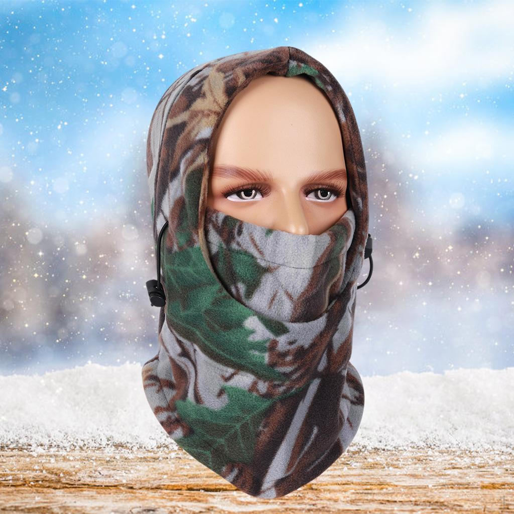 Balaclava Fleece Windproof Ski Thermal Retention Soft Hood, , Size Camo 5