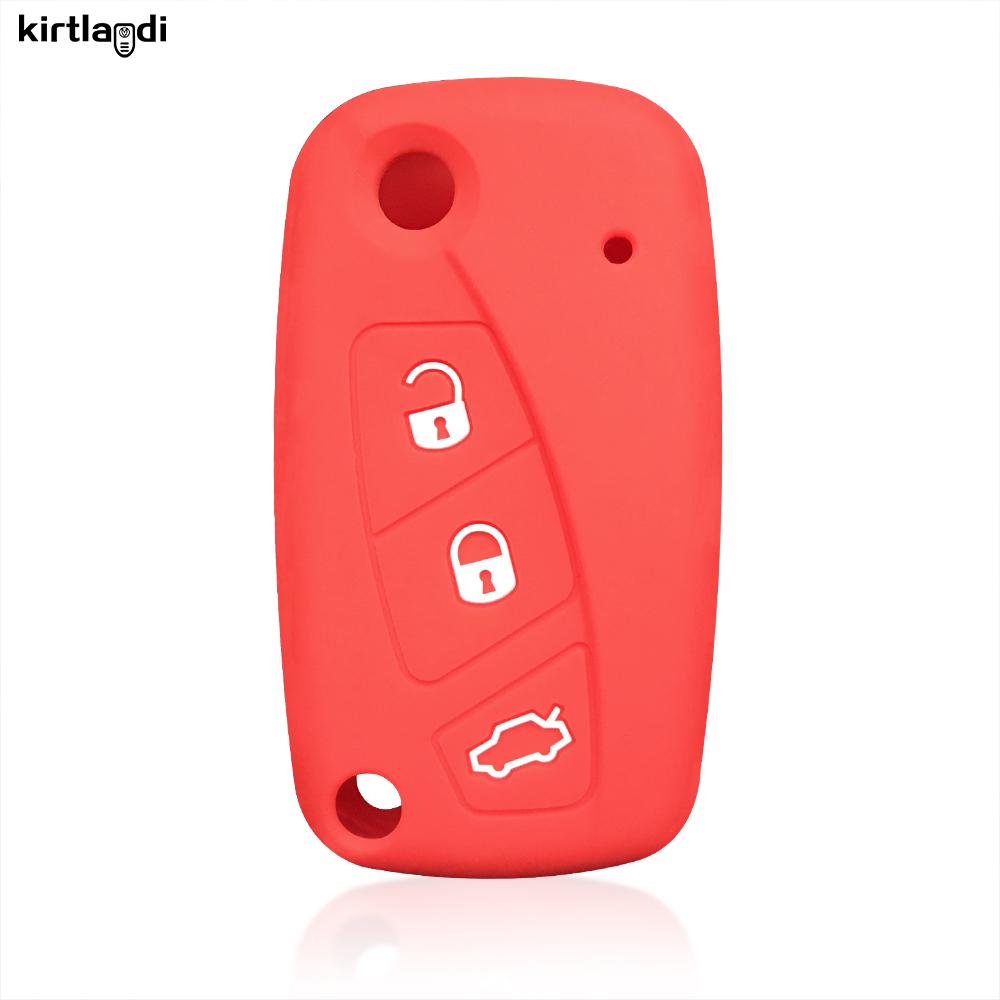 

Silicone Car Key Case Cover Accessories for Fiat Punto Panda Idea Grande Punto for Citroen Jumper 2007 Flip Key Holder Keychain красный