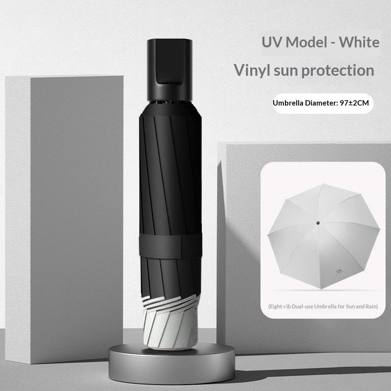 

Uv Protection 3-Fold Automatic Umbrella Windproof Folding Travel Rain Sun Umbrella B2
