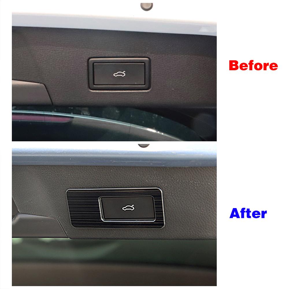 Für Volkswagen VW ID.4 ID4 2024 2024 2024 Auto Heckklappe Heckklappe Öffnen Schalter Taste Rahmenverkleidung Edelstahl Warnaufkleber