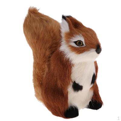 Squirrel Pet Toy Animal Figurines Model Indoor Ornament
