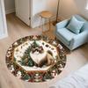 Christmas Stockings Pattern Round rug,Carpet Rug for Living Room Bedroom Playroom ,Non-slip Floor Mat,Holiday Gifts and Birthday Gifts.