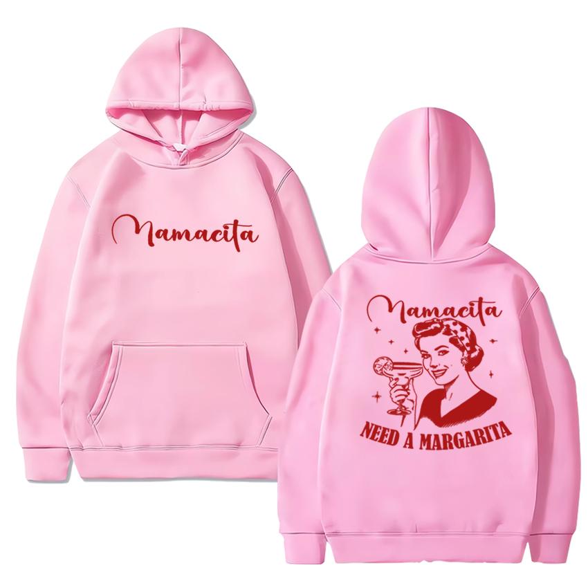 Hot Sale Mamacita Needs A Margarita Lemon Double Sided Printed Sweatshirt Unisex Fashion Y2k Hoodie Men Women Fleece Pullovers