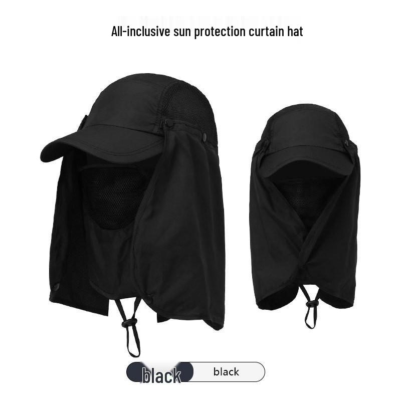 Unisex UV Protection Hat with Detachable Flap – Quick-Drying Sun Hat for Climbing and Fishing