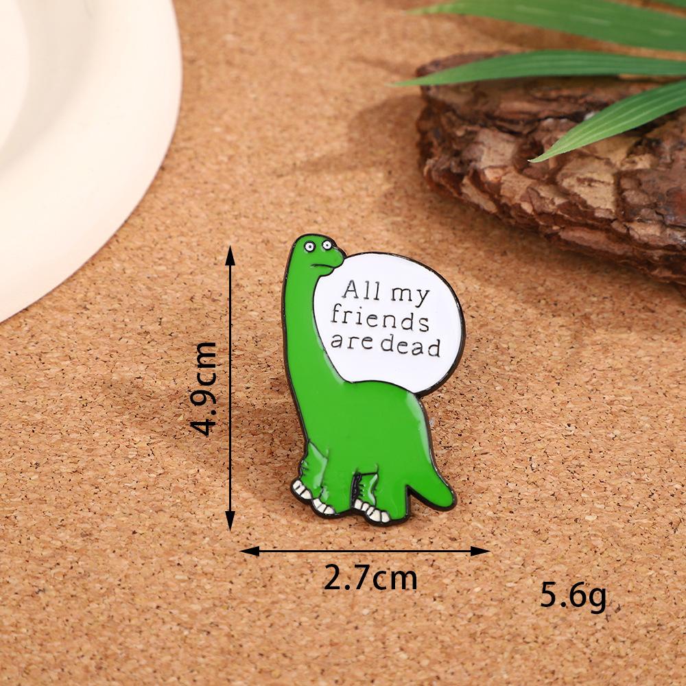 Cartoon Green Dinosaur Brooch Premium Versatile Bag Accessories