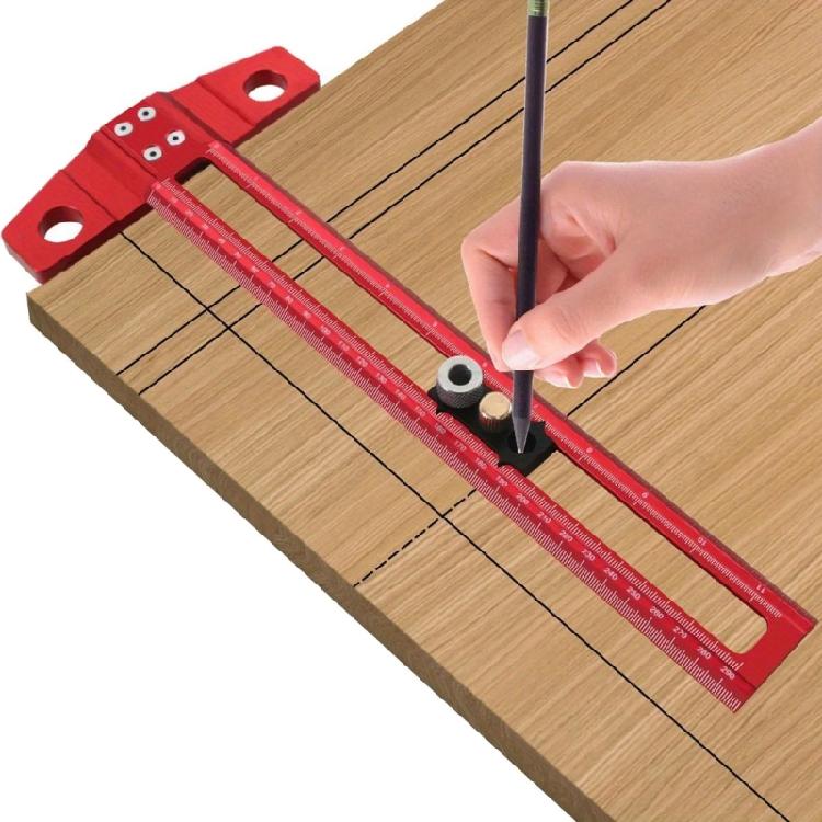 Small T Designs Ruler with Double Measurement Systems Engineering Drawing Instrument for Educational & Creative Use