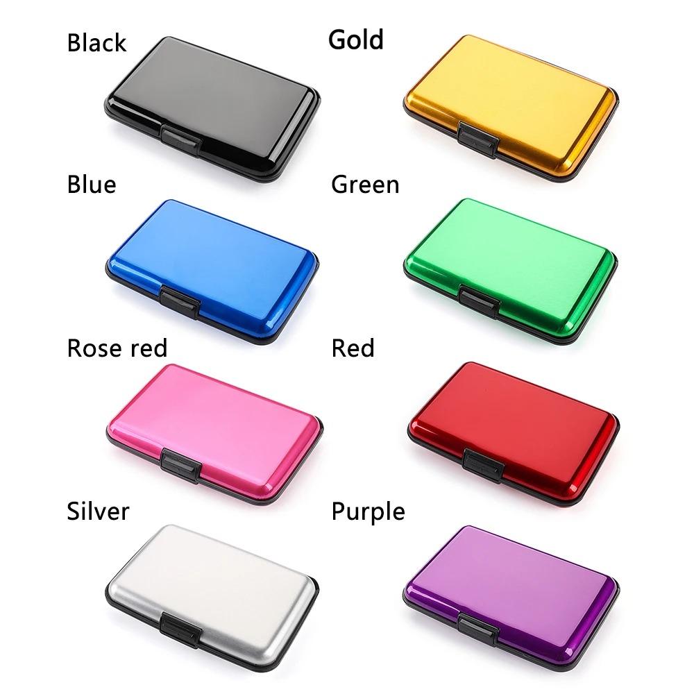 RFID Blocking Credit Card Holder Coin Purse Aluminum Metal Waterproof Anti-Theft Wallet Business for Men Women Card Case