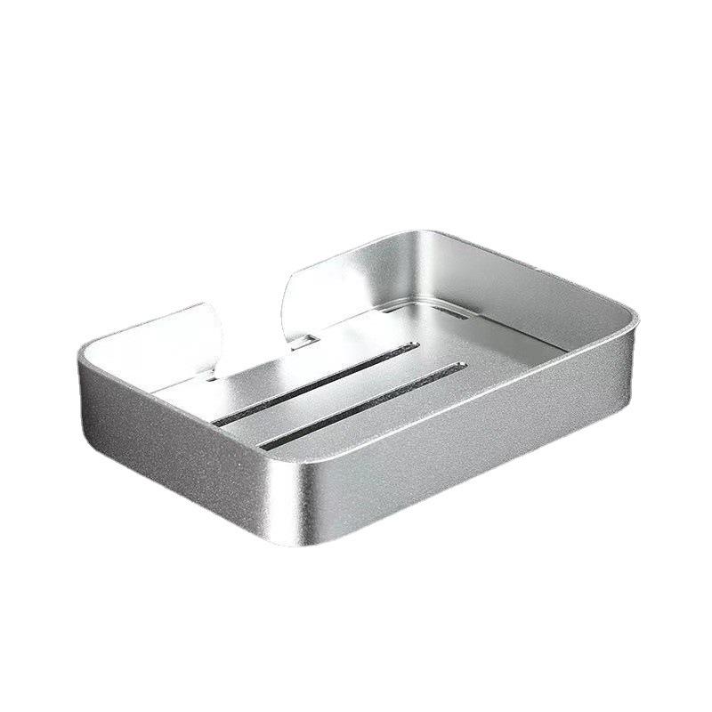 

Алюминиевая полая сливная полка для мыла, ванная комната, душ, держатель для мыла, контейнер, кухонная раковина, губка, мыльница, аксессуар для ванной комнаты, мыльница серебряный