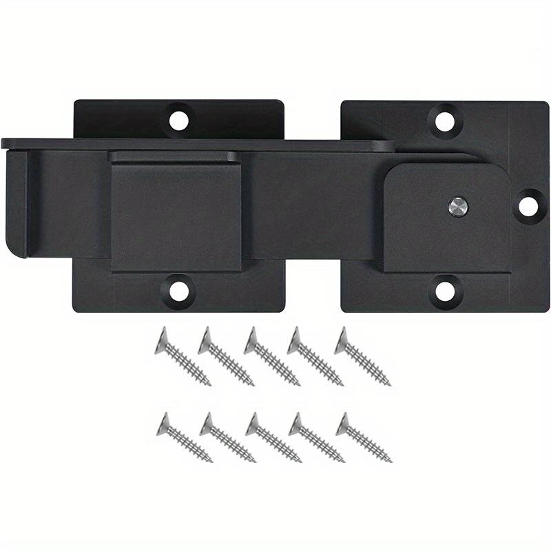 

Heavy Duty Metal Flip Latches Adjustable Gate Bar Latch with Padlock Holes for Wooden Door Security Cabinet Furniture, Lock Set