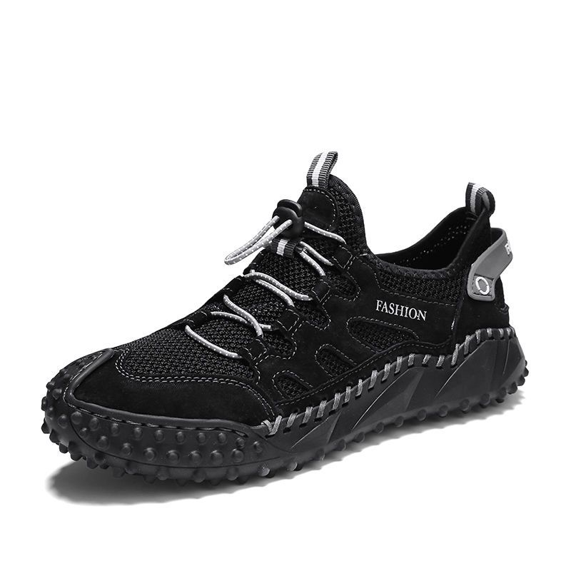 

Мужская кожаная обувь Черные мокасины Платформа Замша Мягкая толстая подошва Мужская повседневная обувь Круглый носок Новинки Дизайнерская из искусственной кожи 46