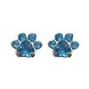 Elegant Cats Paw Design Earrings Jewelry Sturdy Alloy Construction Ear Studs Accessory With Crystal Embellishments