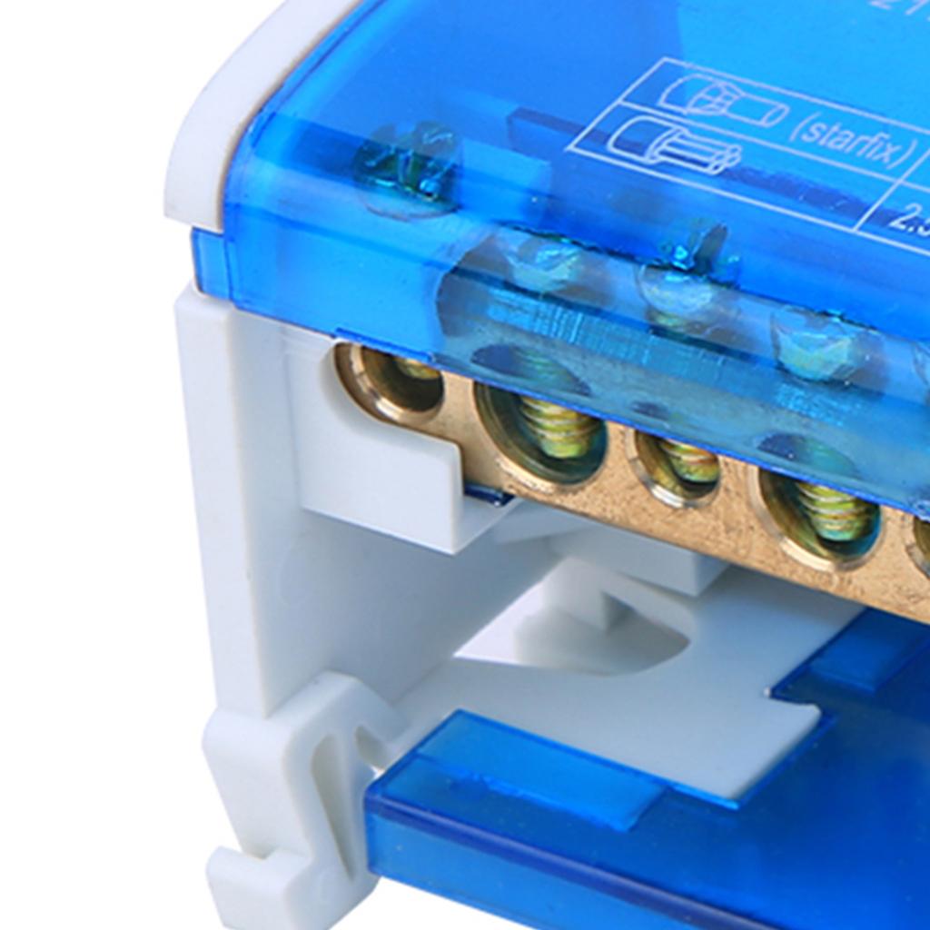 Din Rail Terminal Block Distribution Box Terminal Distribution Box Din Rail 2-Level Single Phase with Transparent Dust Cover 211