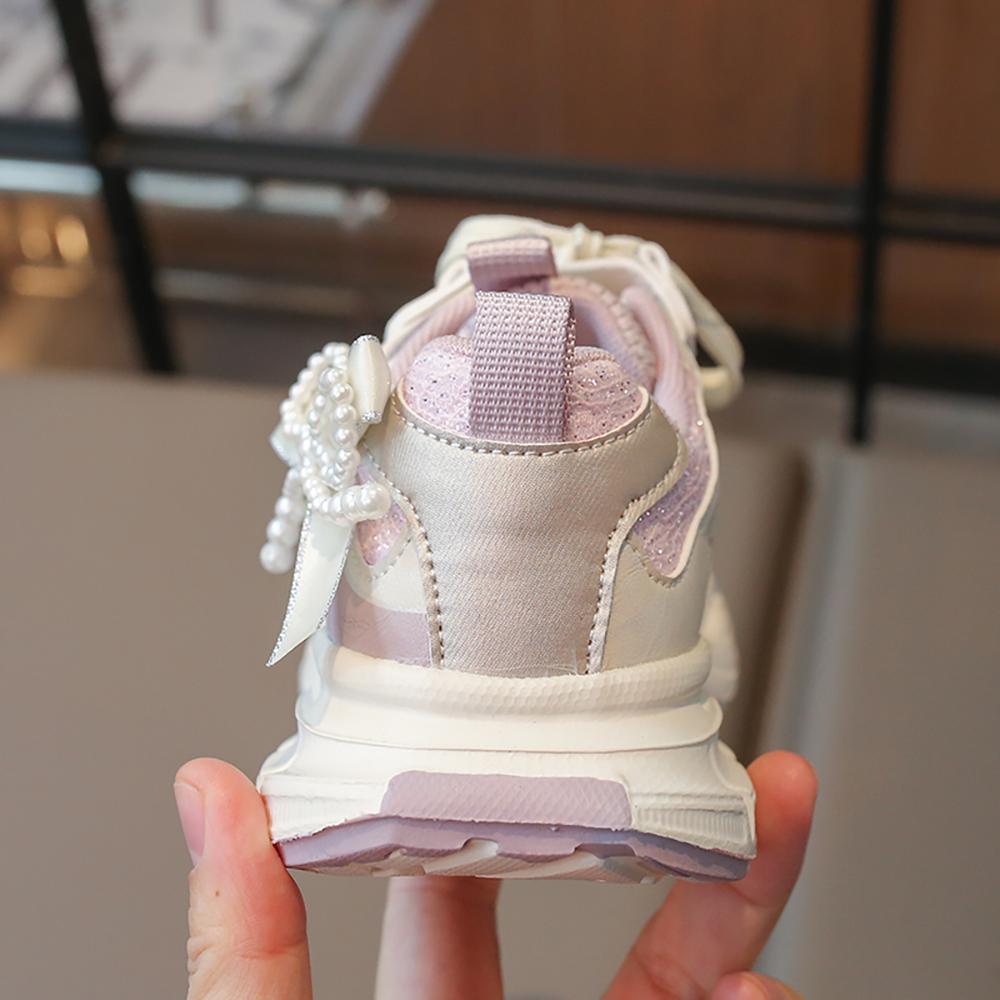 Korean Style Teenager Girl's Sport Shoes Trend Fashion Teenager Kid's Sneakers Anti-slippery Soft-soled Girl's Running Shoes
