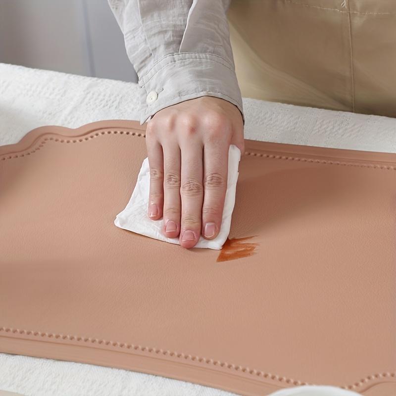 Manteles Individuales de PVC Resistentes al Calor con Bordes Decorativos Festoneados Estilo Nórdico para Decoración Festiva, Fiestas, Comidas Diarias