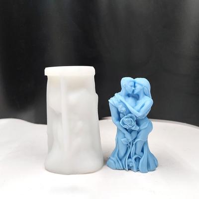 Silikon Valentinstag Kerzenform Wiederverwendbar Rutschfest Gipsform DIY Leicht zu entformen Paar Aromatherapie Kerzenform