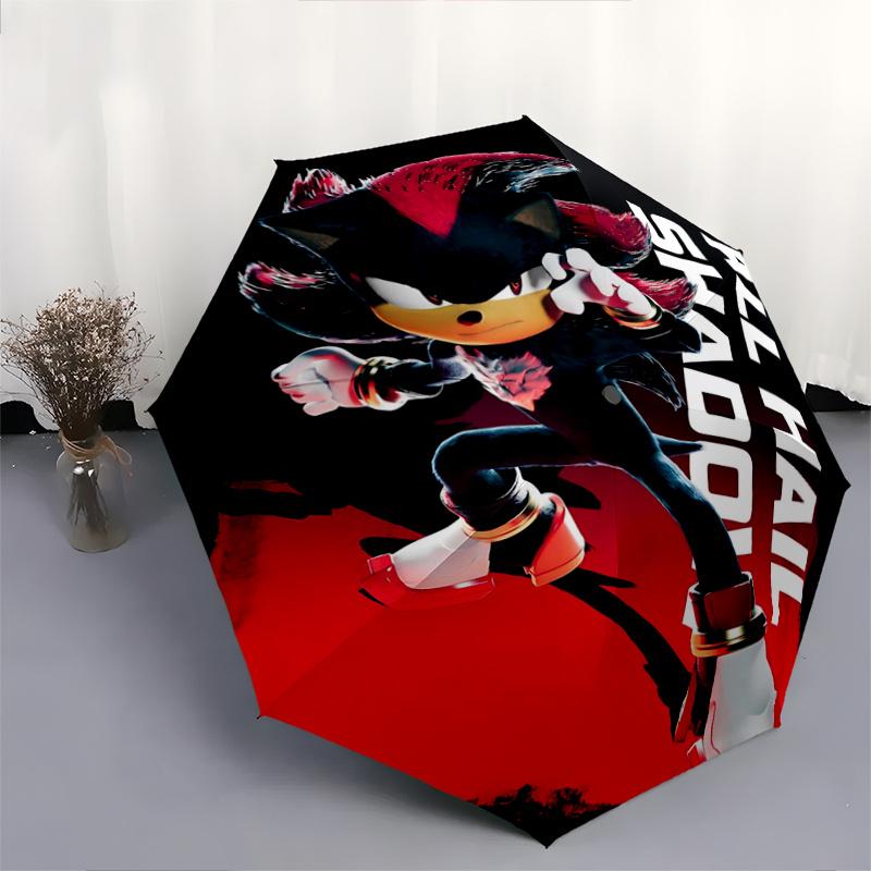 1pc All Hail Shadow Durable Cartoon Folding Umbrella, Portable Compact Umbrella for Men and Women J002