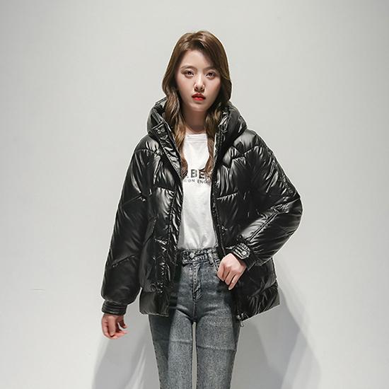 

Autumn and Winter Short Down Cotton Jacket Women s Korean Version Loose Hooded Thick Warm Cotton Jacket XXL