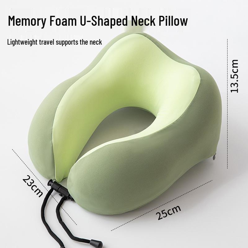 

U-образная подушка для шеи из пены с памятью для путешествий - Портативный комфорт для самолета, автомобиля и дальних поездок Standard