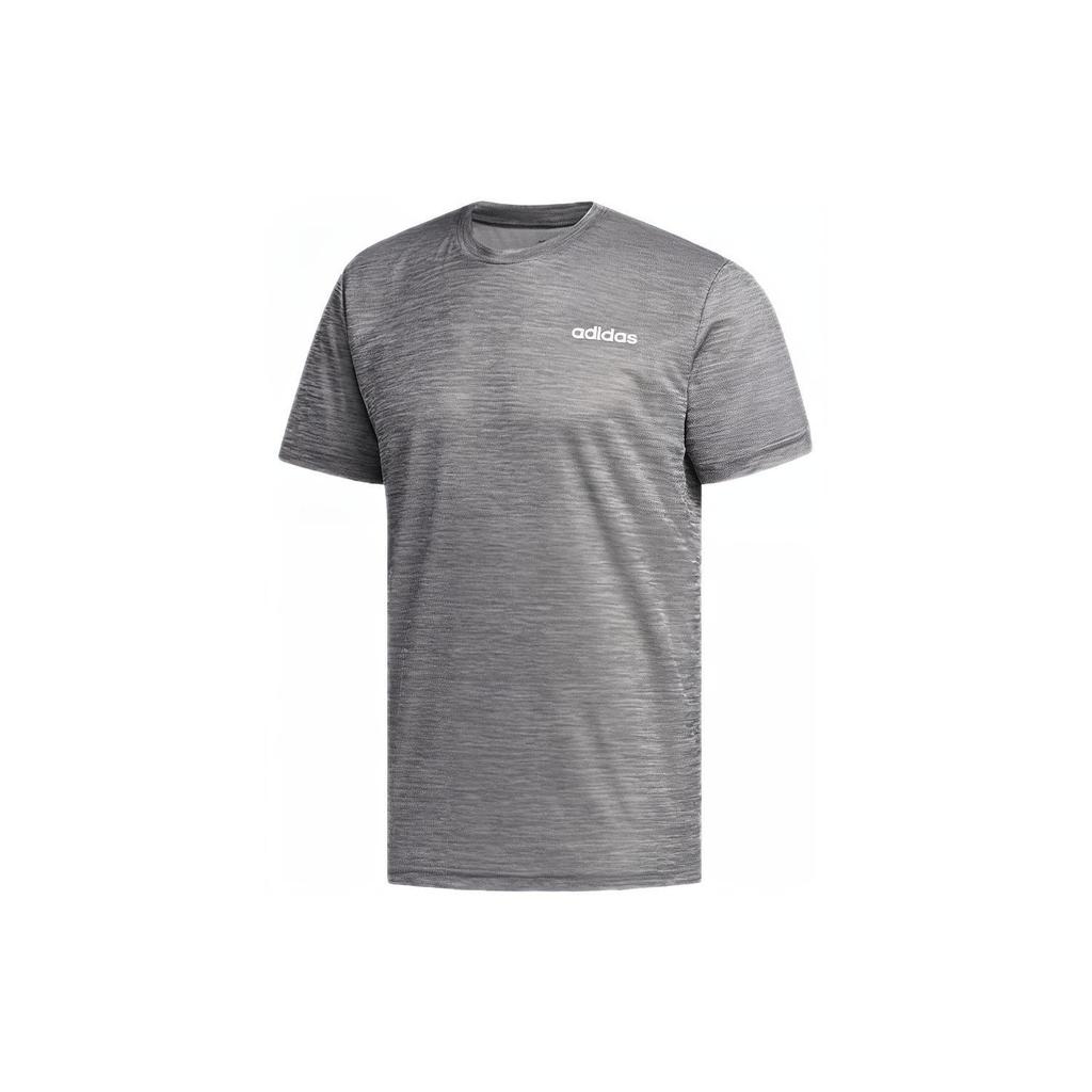 adidas T Shirts Men's Gray Crew Neck Moderate Straight Fit FL0323
