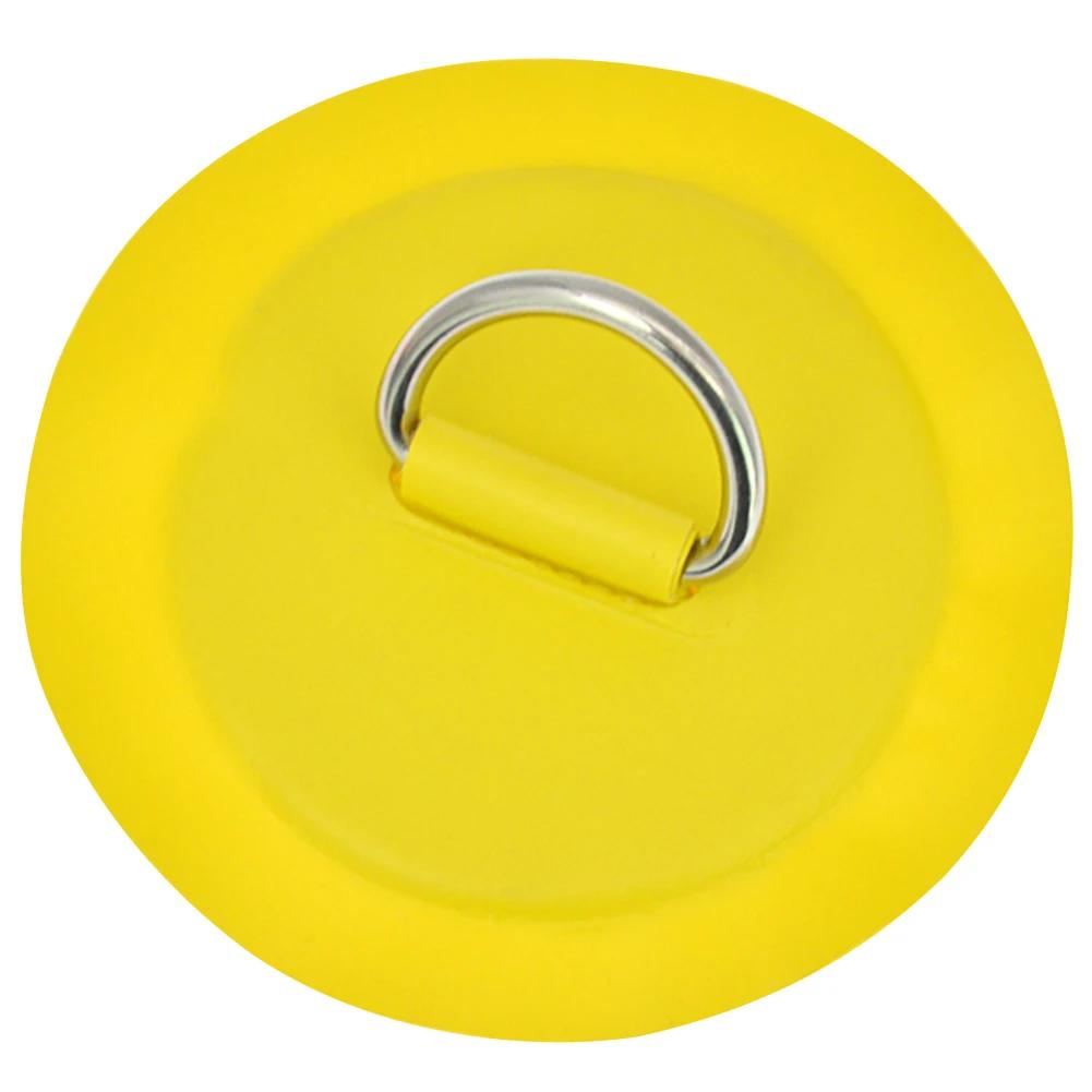 8cm D-Ring Patch D Ring Pad Round Shape SUP D-Ring Patch Seawater Resistant D-Ring PVC Patch for Inflatable Boat Kayak
