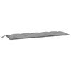 VidaXL Coussin de Banc de Jardin, Revêtement de Banc avec Jeux de Cordes, Coussin d'Extérieur Imperméable, Gris 180x50x7 cm 361622