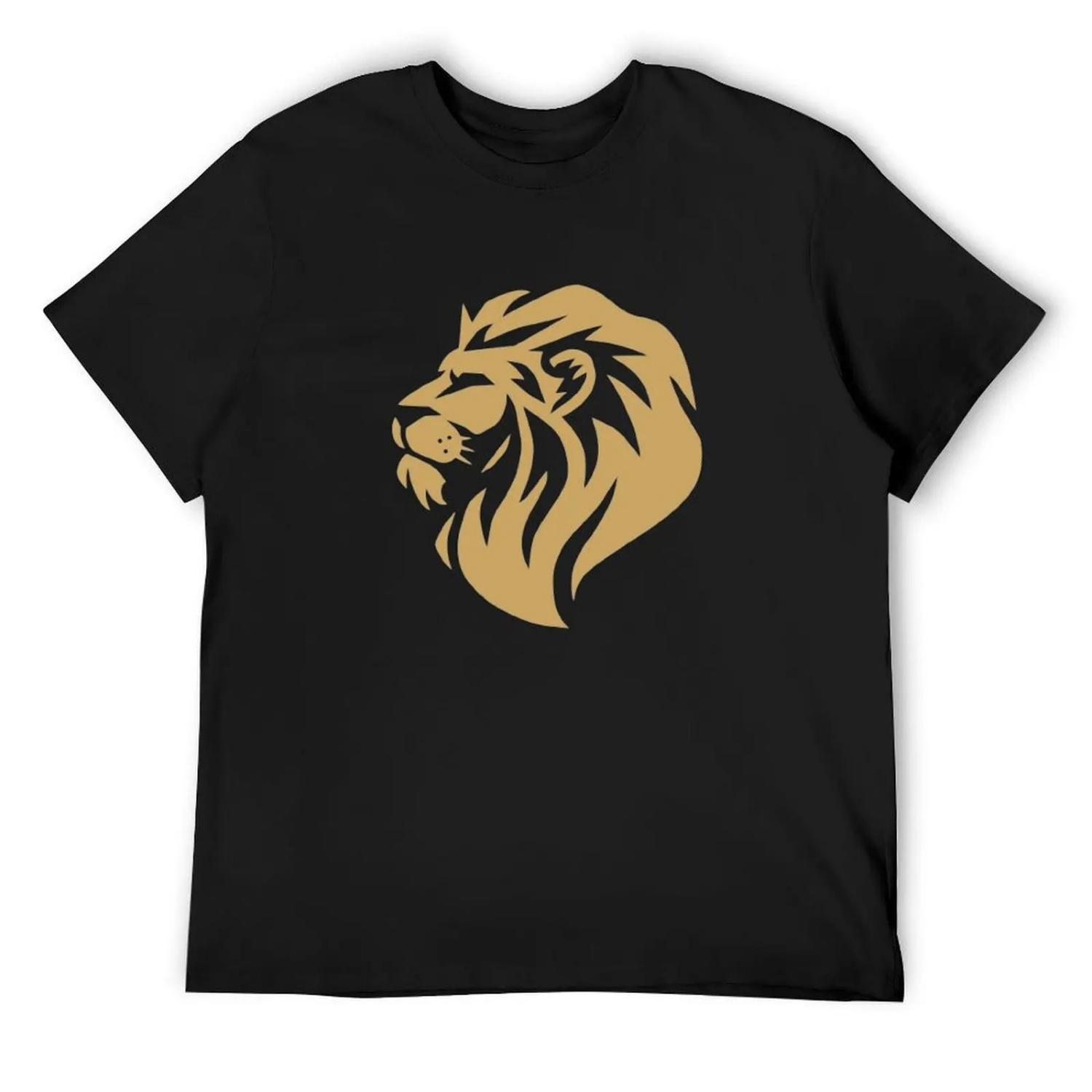 

Lion Leo Animal King Golden graphic Head Design Graphic Art Abstract T-Shirt funny meme t-shirts blacks T-shirt men XXXXXL чорний