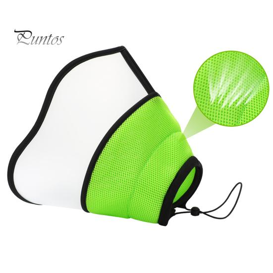 Dog Cone Collar Adjustable Fastener Tape Post-Surgery Recovery Soft Dog Cone Collar with Clear Splicing Cover