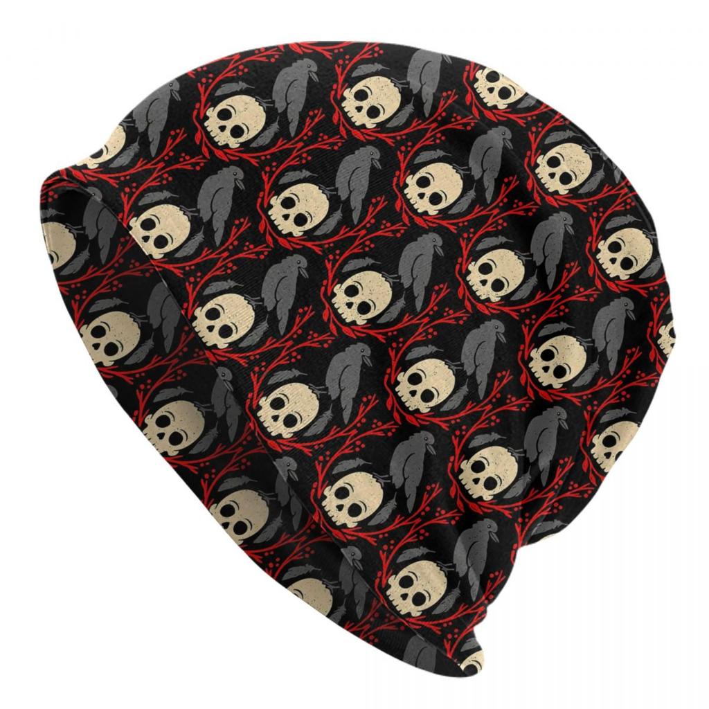 Horror Gothic Skeleton Death Skull Skullies Beanies Caps For Unisex Women Unisex Street Winter Warm Knitted Hat Adult Bonnet Hats