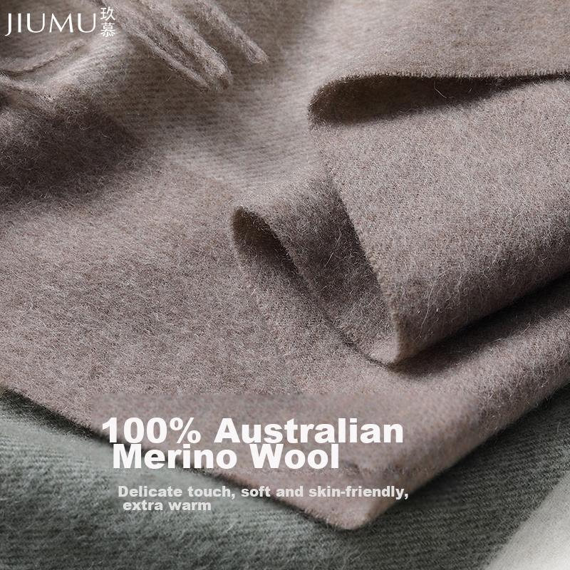 JIUMU (JIUMU) Pure Wool Scarf for Women, Autumn And Winter Shawl, Ladies' Warm Neck Warmer, Christmas Birthday Gift for Women, Gift Box Set