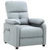 Vidaxl Massage Armchair, Light Gray, Fabric Upholstered