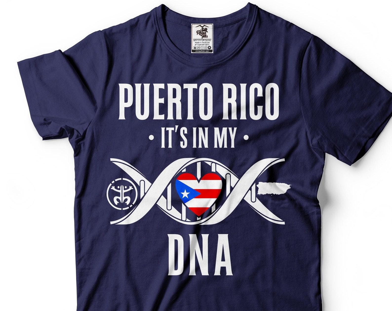 Puerto Rico DNA Flag Shirt: Patriotic Pride Gift L